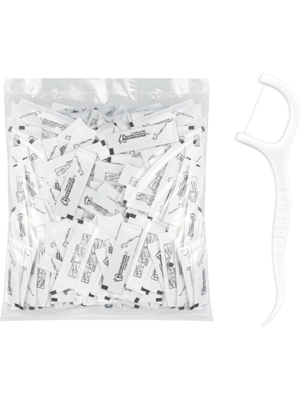 500 Count Dental Floss Picks - Individually Wrapped Oral Care for Travel